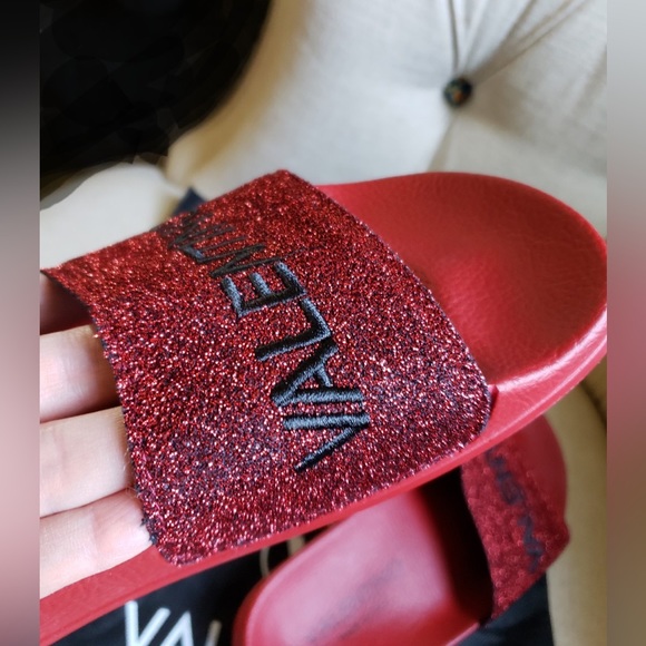 Brand New VALENTINO by Mario Valentino Solaia Locker Glitter SLIDE with box - Picture 6 of 10